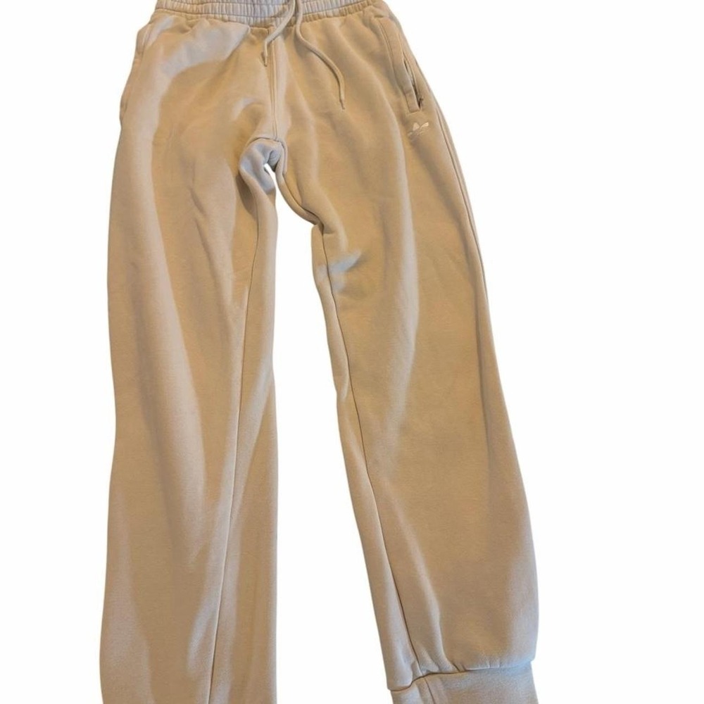Adidas ivory/cream sweatpants men's Size S